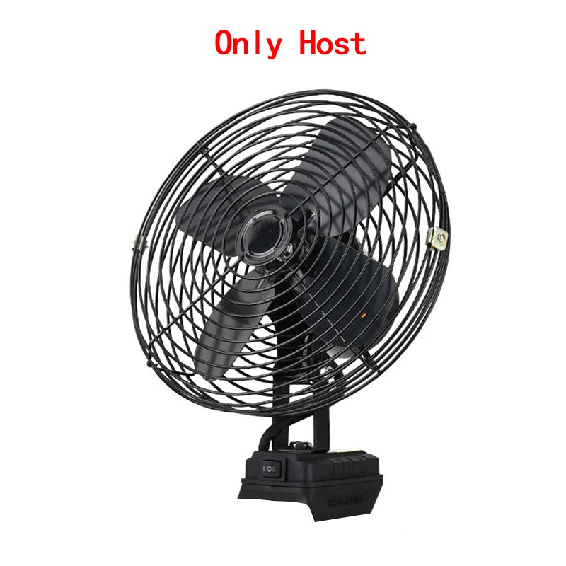 10000/20000mAh Wireless Camping Fan – 6-Inch Portable Outdoor Metal Fan for Fishing, Travel, Desktop Use – Compatible with Makita 20V Battery