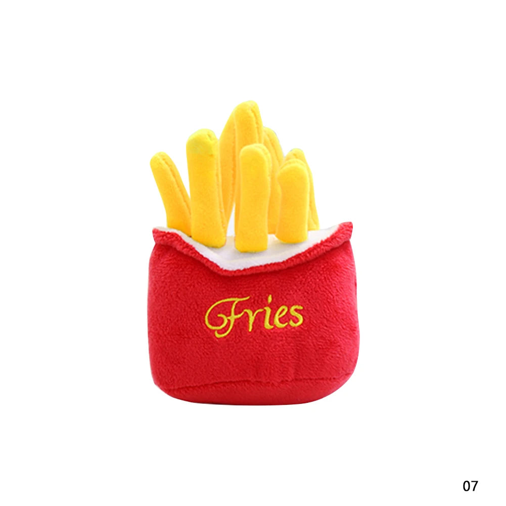 🐶 1Pc Pet Toys Fruit & Animal Cartoon Plush Squeaky Toy 🍓🐾