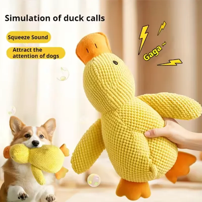 Stomping Duck Plush Dog Toy – Bite-Resistant Chew Toy for Large Dogs