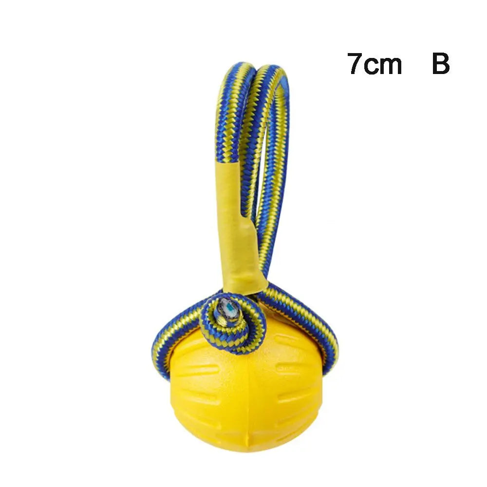 7cm/9cm Yellow Indestructible Rubber Ball Dog Toy