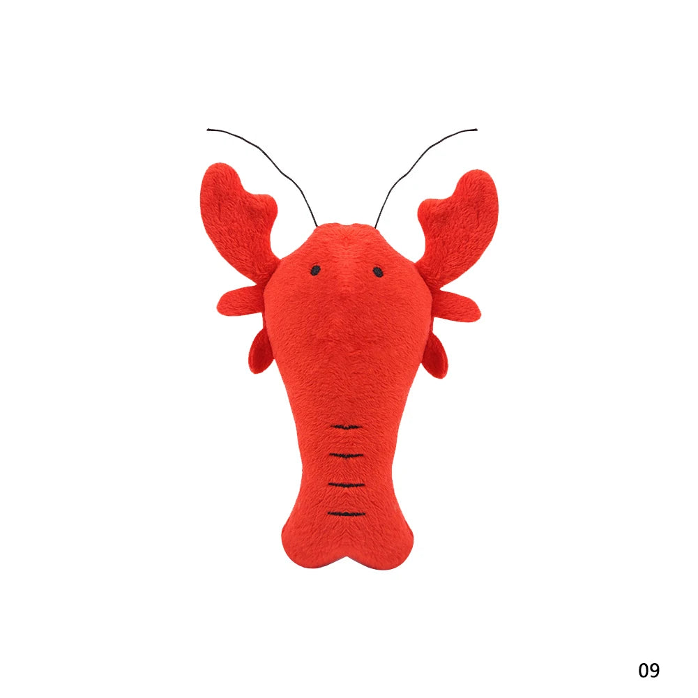 🐶 1Pc Pet Toys Fruit & Animal Cartoon Plush Squeaky Toy 🍓🐾