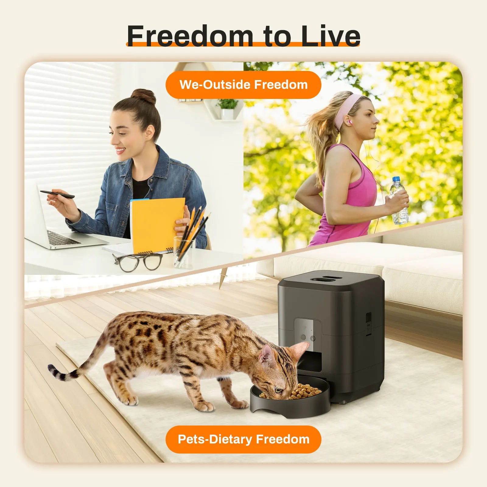 Smart Automatic Pet Feeder – Timed & Slow Feed for Cats & Dogs 🐾⏱️