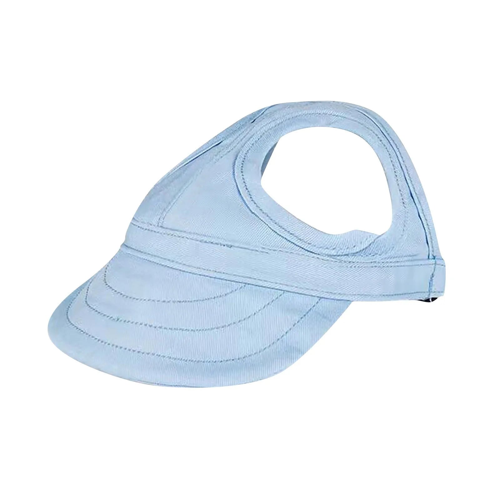 Small Dog Summer Baseball Cap – Oxford Fabric Puppy Visor Hat with Ear Holes, Adjustable Sun Protection Cap for Outdoor Use