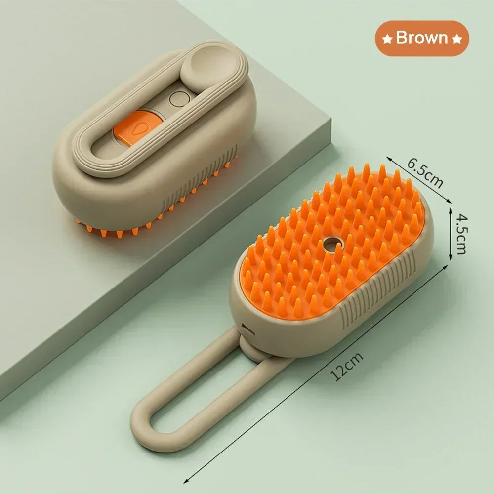 🐱 Spray Cat Brush 3-in-1 – Steamy Electric Dog & Cat Grooming Comb with Hair Removal & Massage