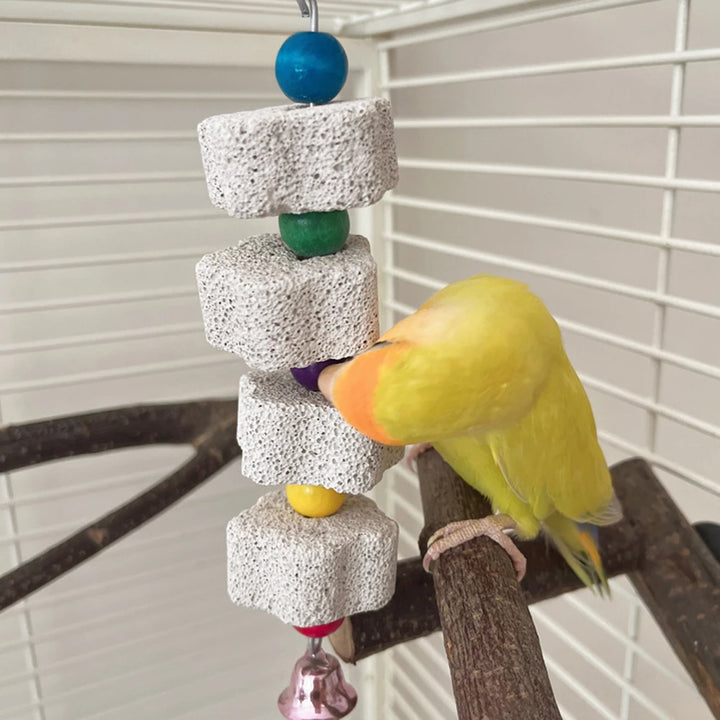 Volcanic Rock Chew Toy – Teeth Grinding Toy for Parrots & Hamsters