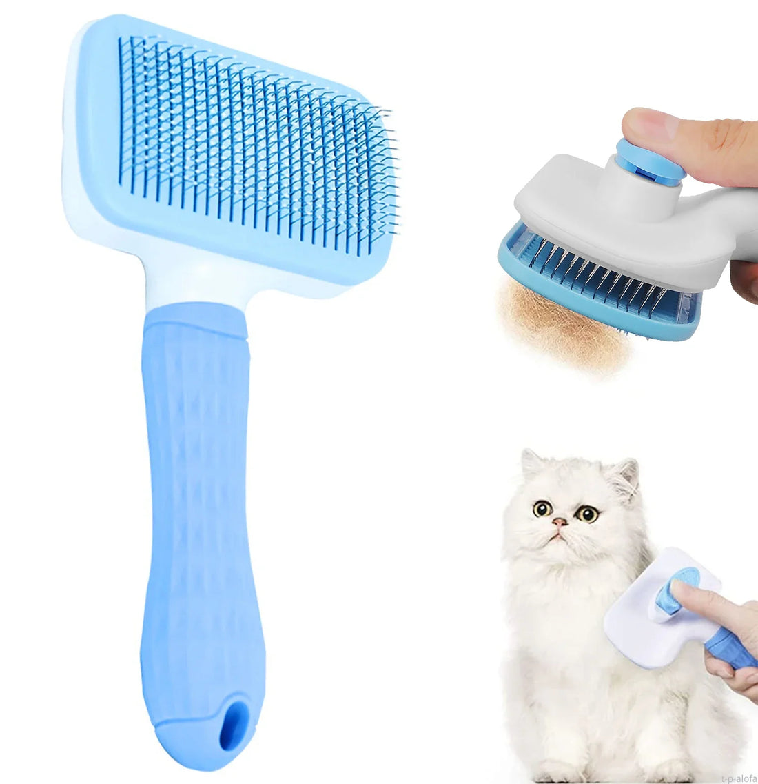 Pet Hair Remover Brush 🐾 Grooming Comb for Long-Haired Dogs & Cats