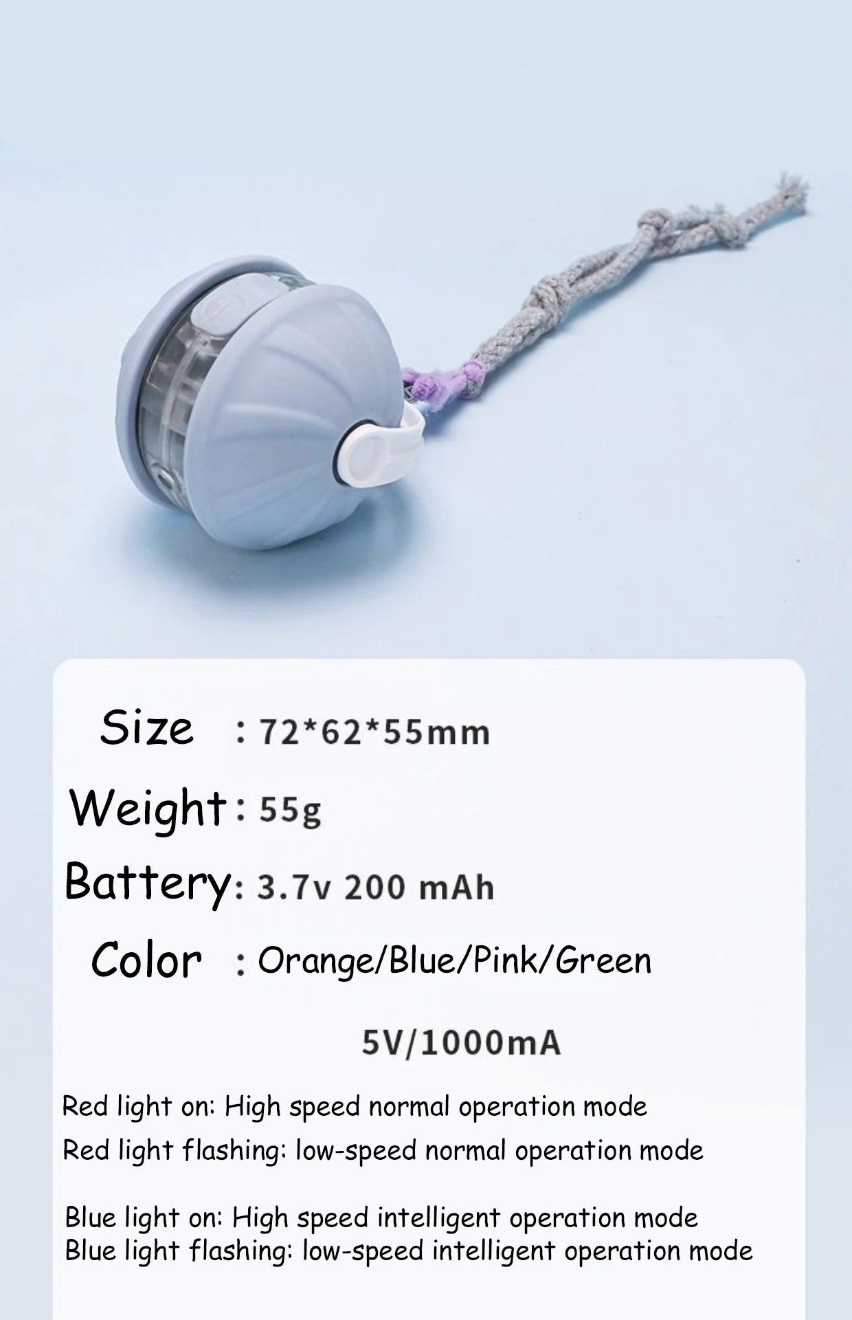 Infrared Interactive Cat Ball Toy – Rechargeable Rolling Tail Toy Imitating Mouse