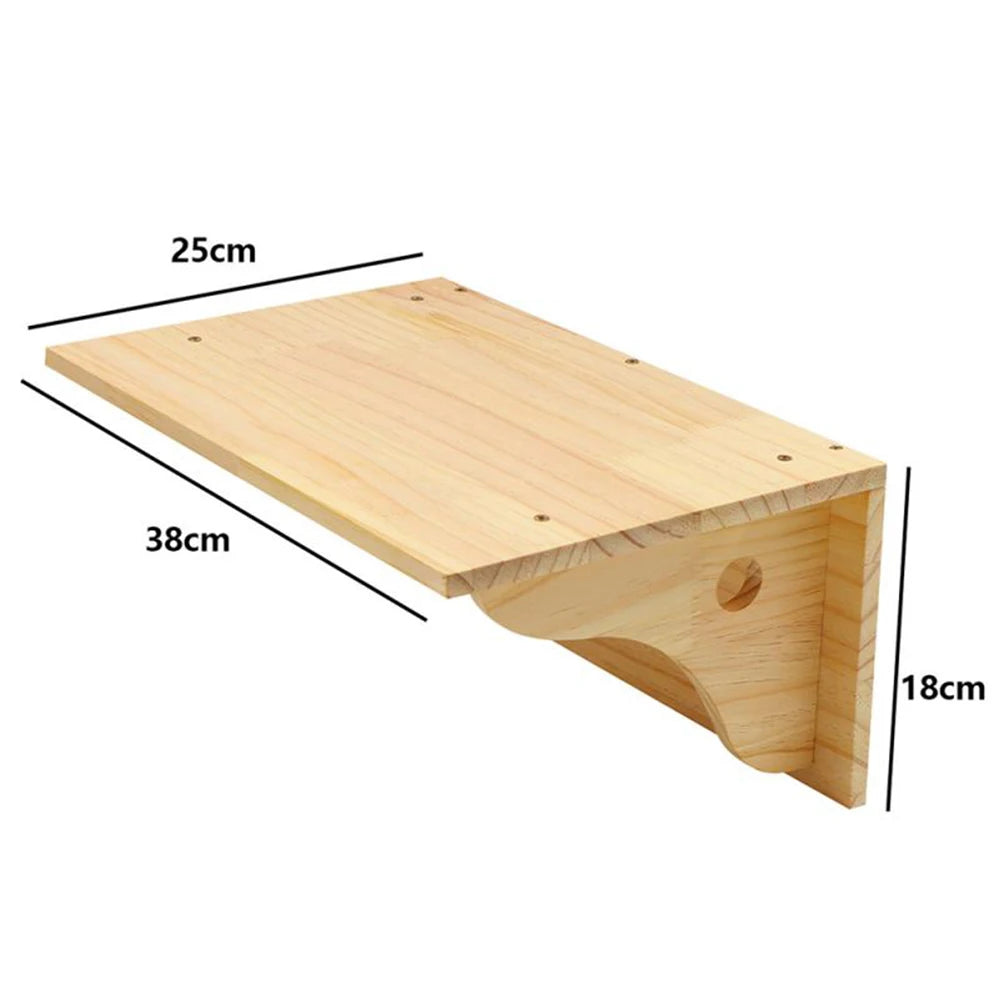 🐾 Wall-Mounted Cat Climbing Rope with Solid Wooden Pedals – Indoor Kitten Training & Claw Grinding Furniture
