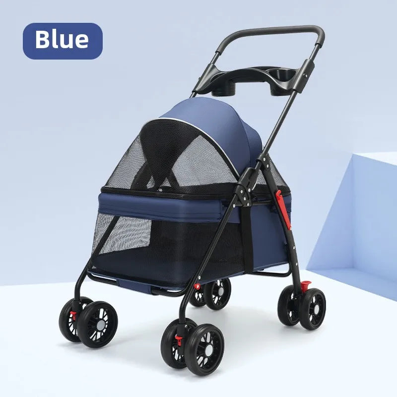 Pet Stroller for Dogs & Cats – Lightweight, Foldable, Travel-Friendly