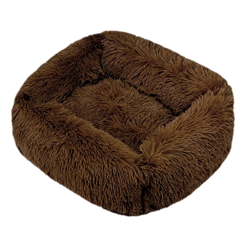 Winter Plush Rectangle Dog Bed – Warm Pet Sofa Mat for Small, Medium & Large Dogs & Cats