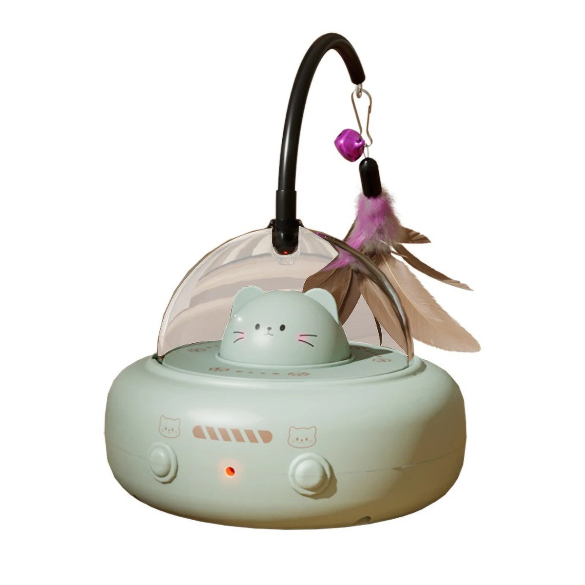 Intelligent Red Dot Laser Cat Toy – Rainbow Light & Obstacle Avoidance Teaser