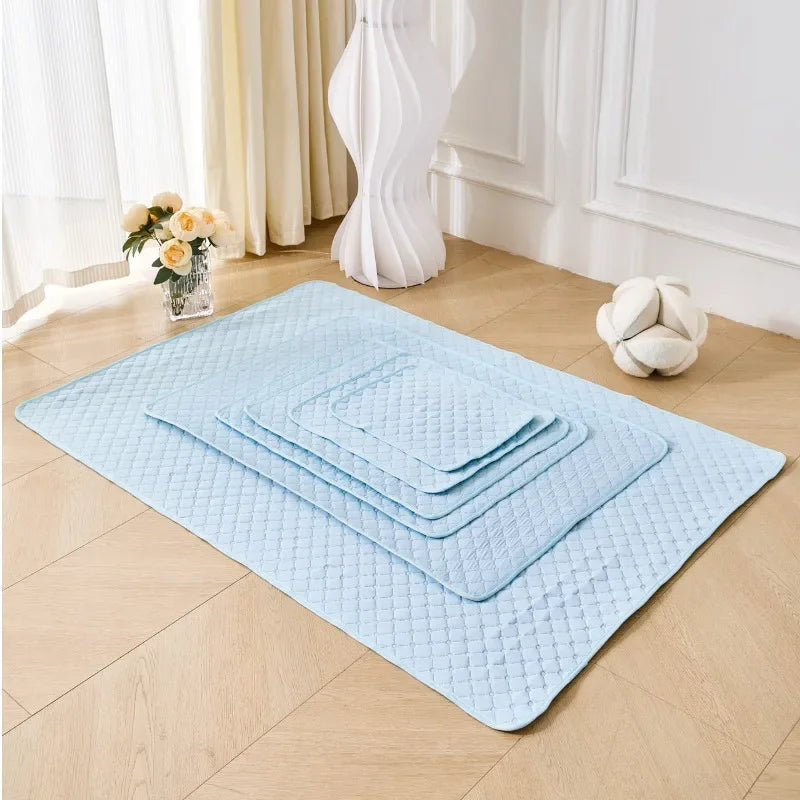 Waterproof Ice Silk Cooling Pet Pad – Breathable Chill Mat for Dogs & Cats in Hot Weather