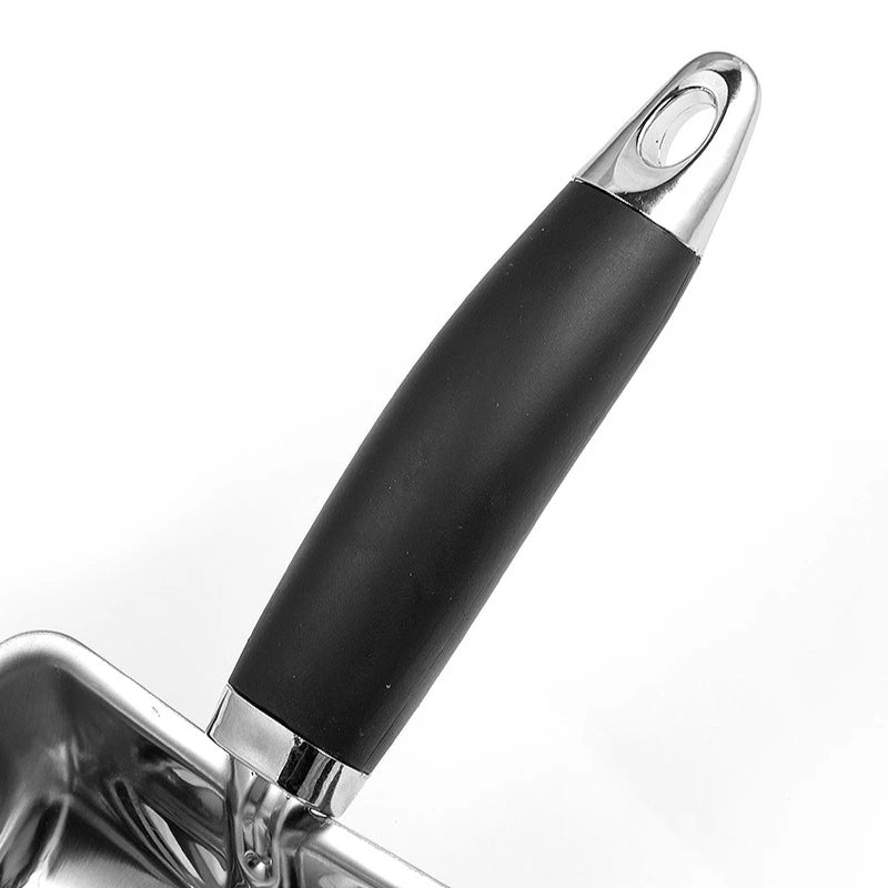 Stainless Steel Cat Litter Scoop with Rubber Handle – Durable Metal Kitty Scooper with Sturdy Mesh Filter for Easy Litter Cleaning