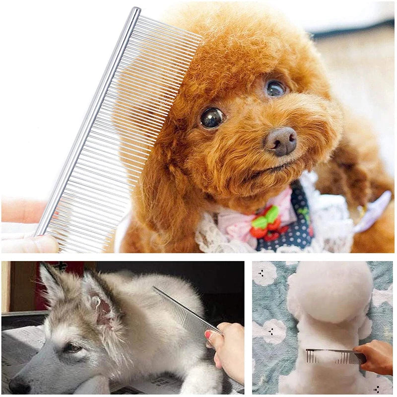 Pet Dematting Comb – Stainless Steel Grooming Comb for Dogs & Cats
