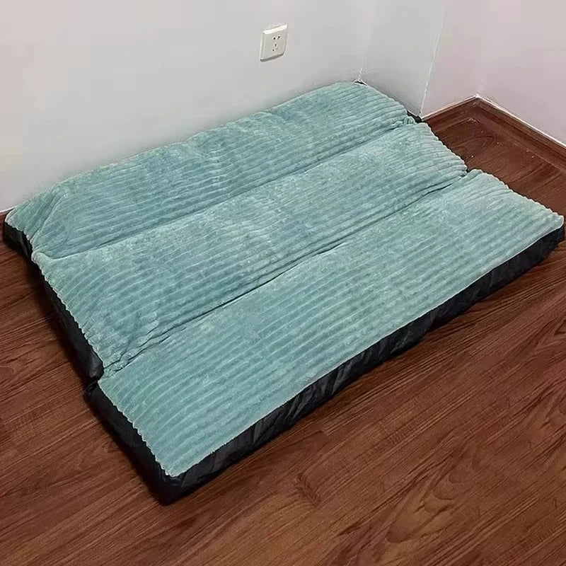 Winter Warm Corduroy Dog Bed – Soft Detachable Pet Sleeping Mat for Small, Medium & Large Dogs