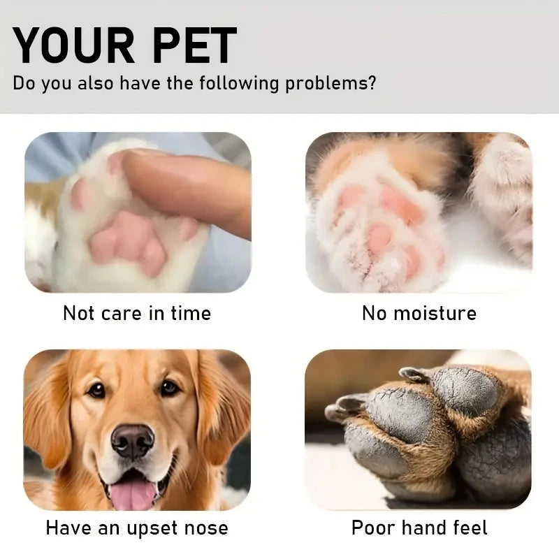 Pet Nose & Paw Balm – Moisturizing Cream for Dogs & Cats | Cracked Paw & Nose Repair