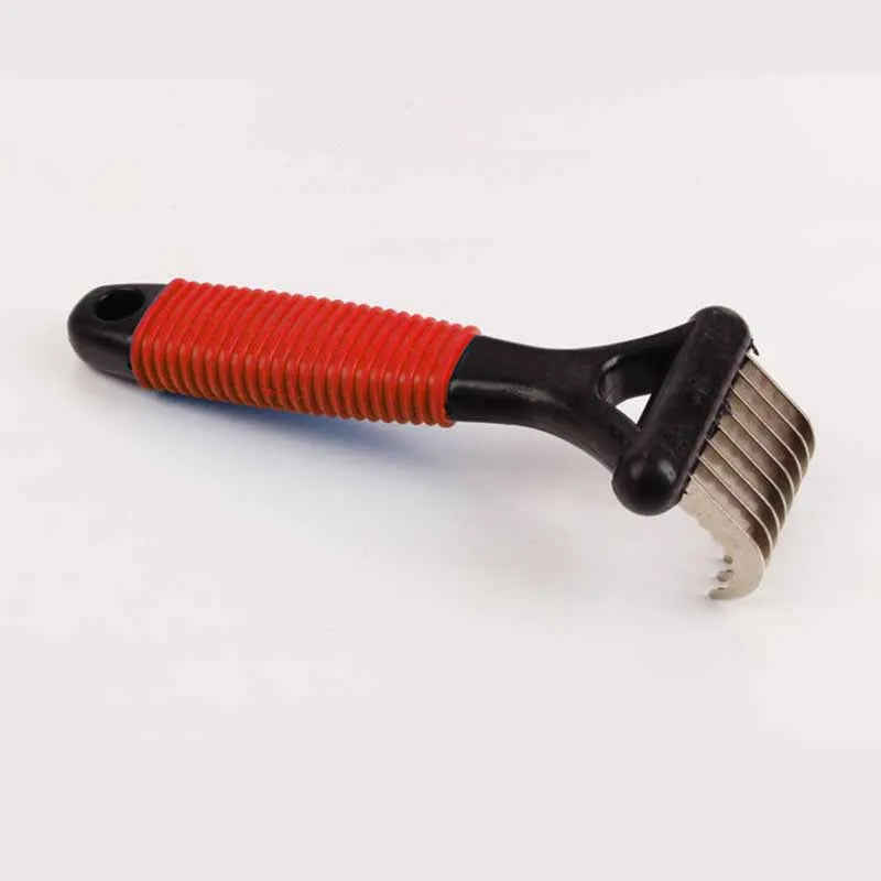 Open-Knot Dematting Comb & Razor Rake – Gentle Grooming Tool to Remove Knots, Mats & Tangles for Dogs & Cats