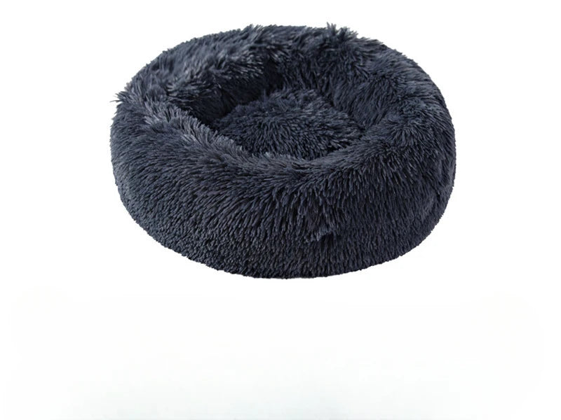 Home Plush Pet Nest – Warm Detachable & Washable Round Cat & Dog Bed