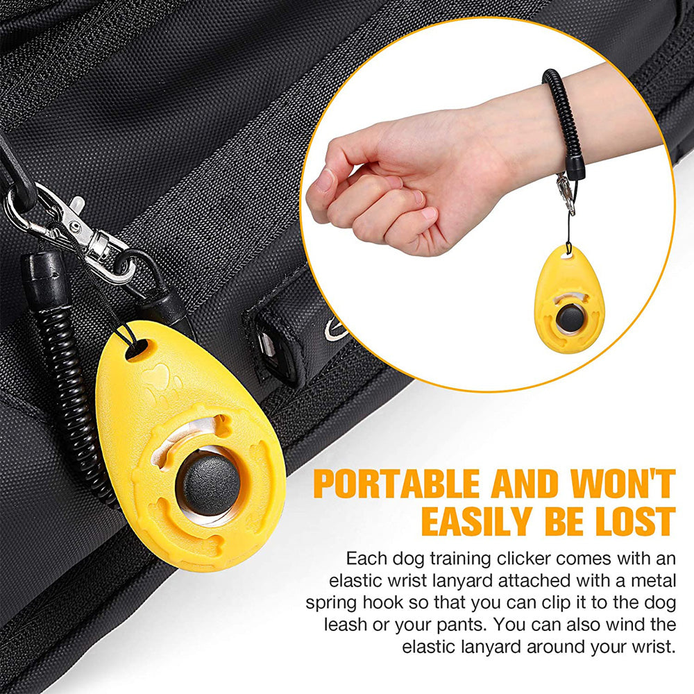 2-Pack Dog Training Clicker with Wrist Strap – Lightweight, Durable, Easy-to-Use Pet Clicker for Dogs, Cats, Birds & Horses