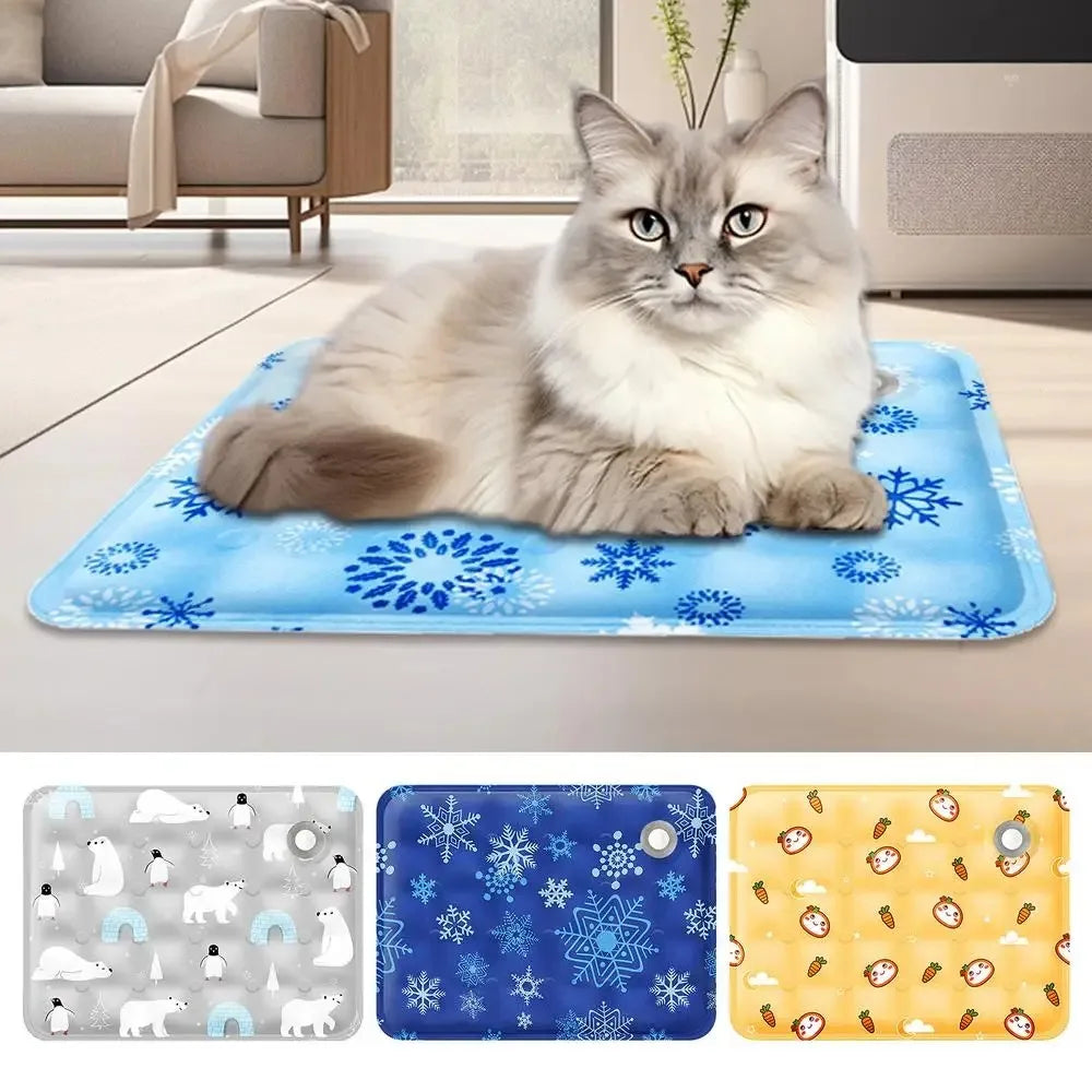 Cooling Pet Bed Mat – Breathable Summer Sleeping Pad for Cats & Dogs, Soft Cushion for Crate, Floor, or Kennel