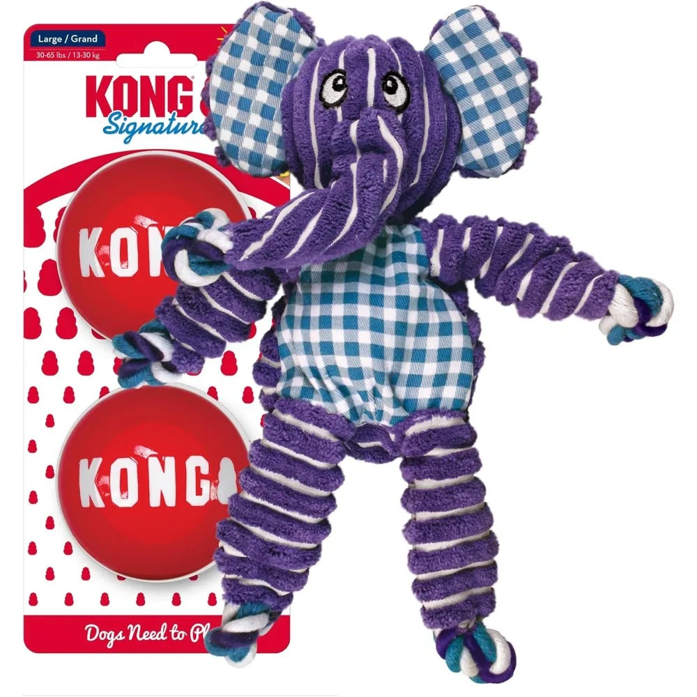 KONG Floppy Knots & Signature Balls – 2 Pack Dog Toys 🐶🎾