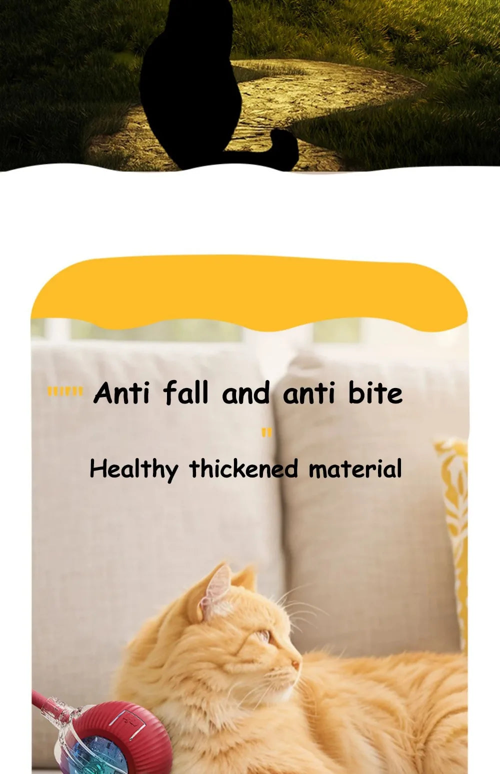 Smart Rolling Cat Toy – Rechargeable Ball with Faux Tail & Mouse Simulation