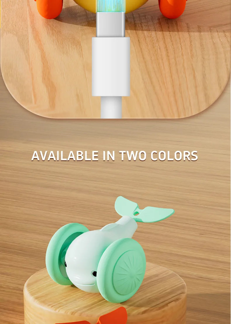 Interactive Electric Whale Cat Toy – Automatic Teaser Car with Obstacle Avoidance for Kittens