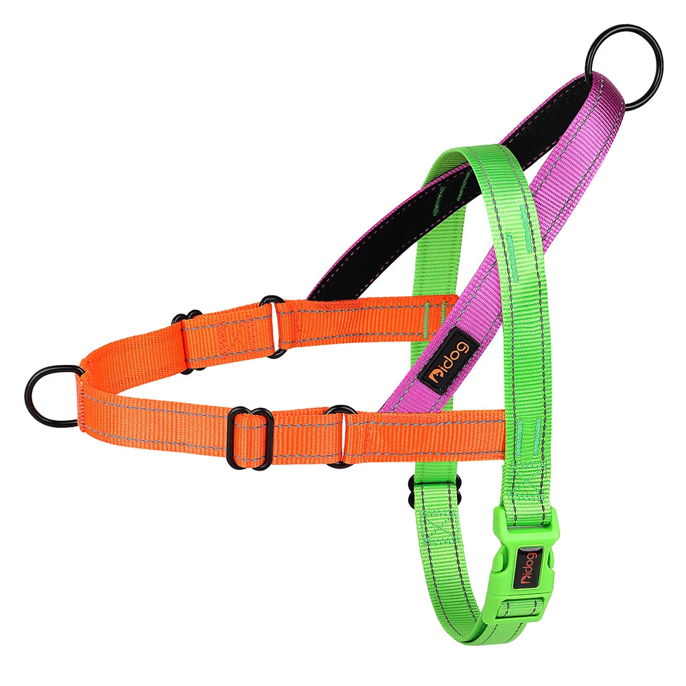 🐶 Reflective No-Pull Nylon Dog Harness – Adjustable Vest for Small to Large Dogs 🐾