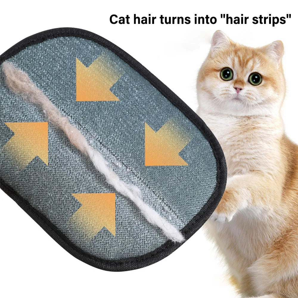 Pet Grooming Gloves 🐾 Hair Remover for Sofa, Carpet & Clothes