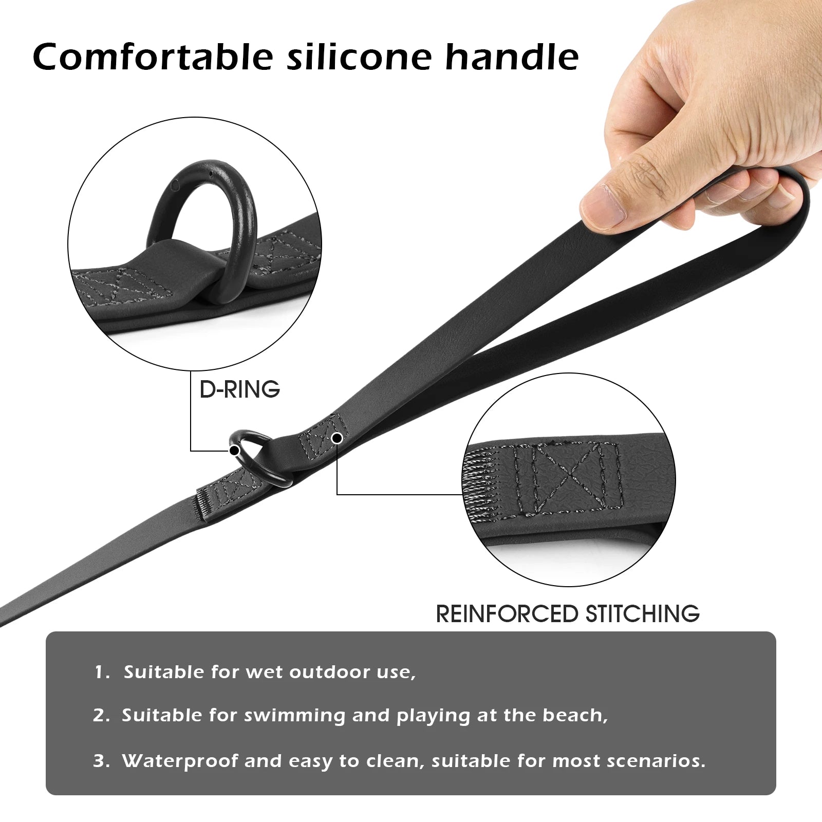 PVC Waterproof Long Dog Leash – 2M/3M/5M/10M Training & Running Lead