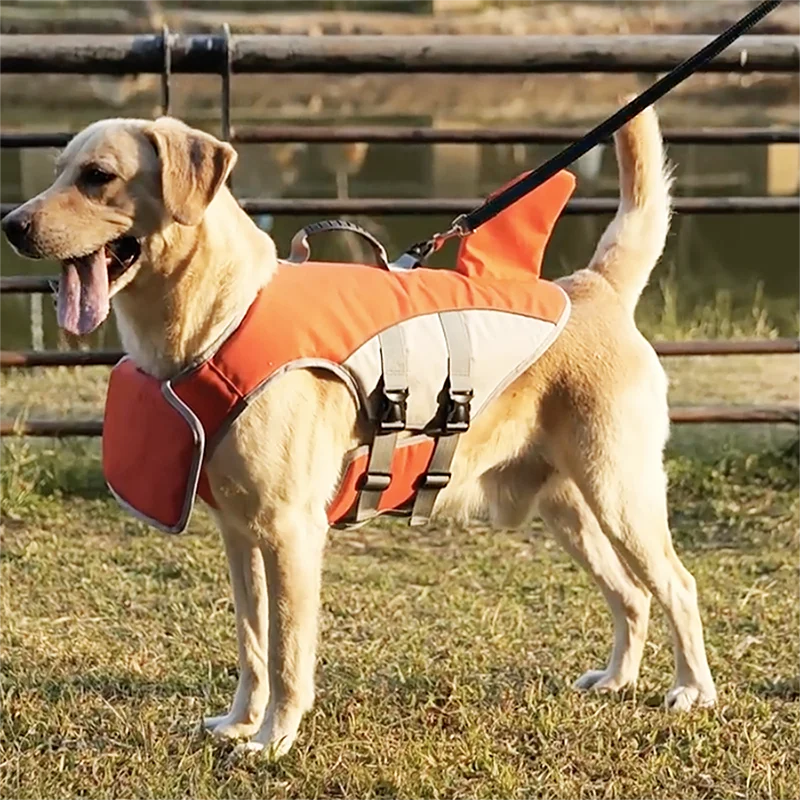 Dog Life Jacket – Safety Shark Fin Vest for Swimming 🦈🐶