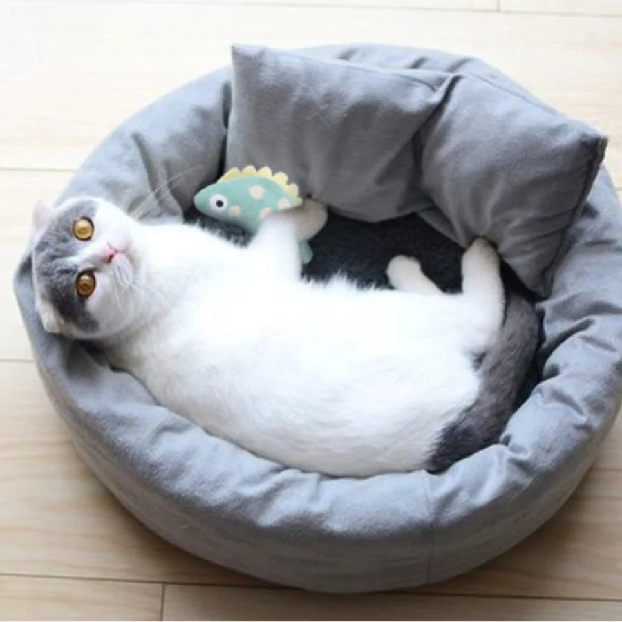 Cartoon Plush Cat Molar Bite Toy – Interactive Chew Toy for Cats