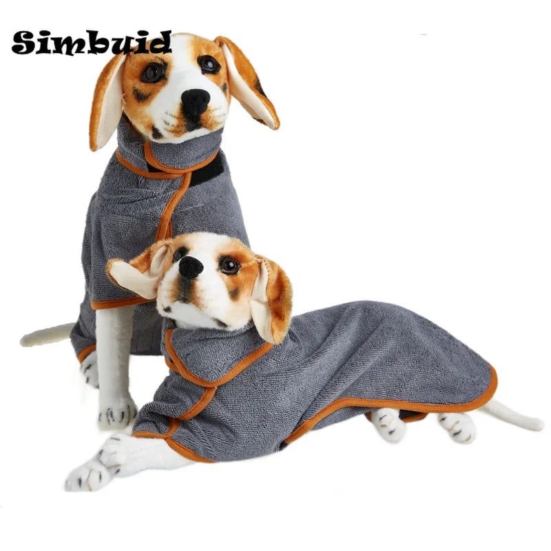 Pet Bathrobe Adjustable Towel – Super Fast-Drying Moisture Robe for Dogs (Large, Medium, Small)