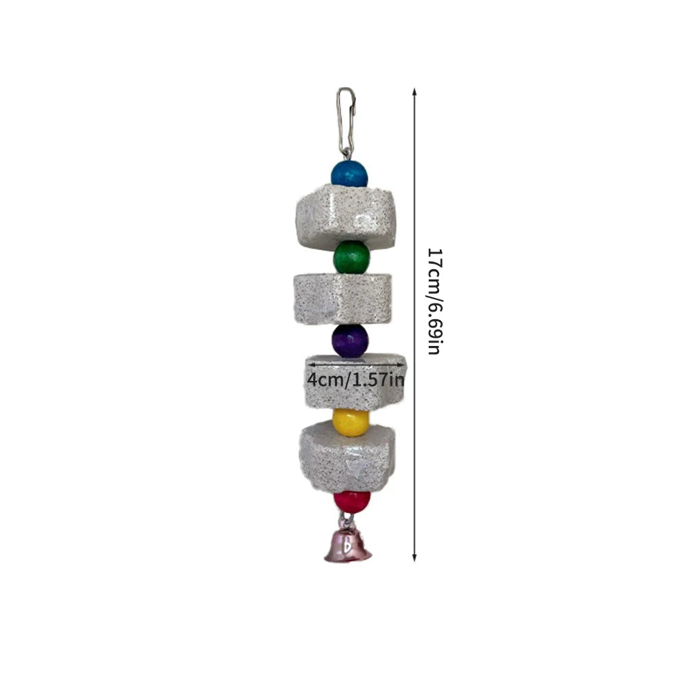 Volcanic Rock Chew Toy – Teeth Grinding Toy for Parrots & Hamsters