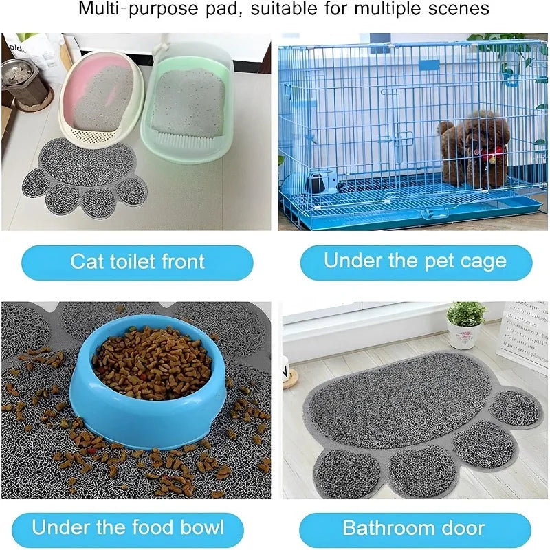 Waterproof Cat Litter Mat – Nonslip Washable Pet Litter Box Mat for Cats