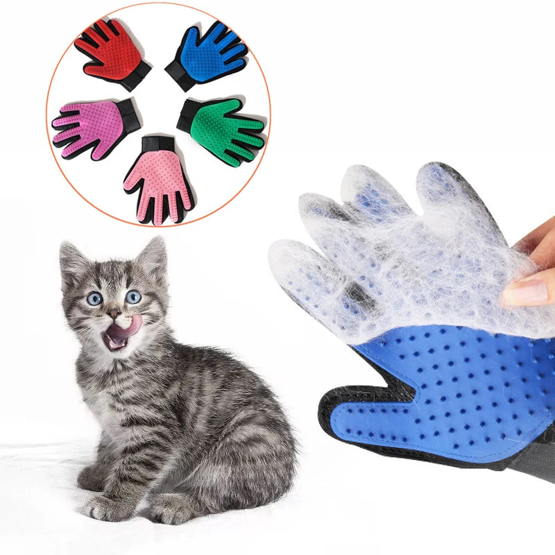 Pet Grooming Glove – Deshedding & Bath Brush Glove for Cats and Dogs