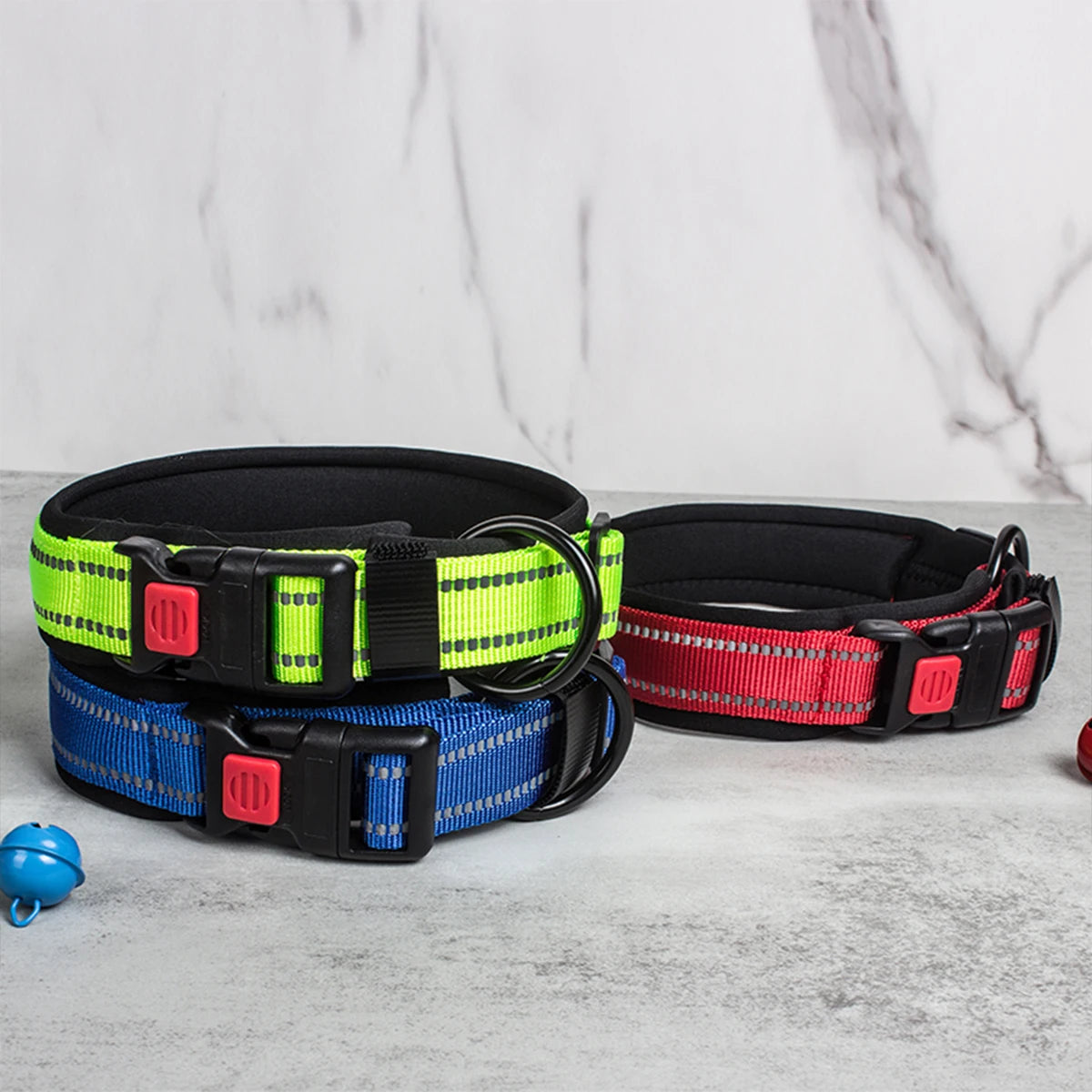 Reflective Adjustable Dog Collar – Soft Foam Neck, Colorful & Fashionable, for Small, Medium & Large Dogs