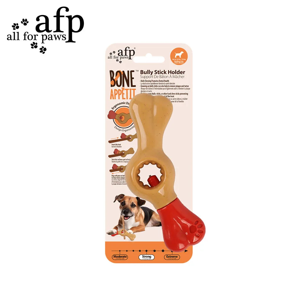 🐶 All For Paws Dog Bully Stick Holder – Chew Safety Device, Anti-Choking & BPA-Free 🦴🛡️