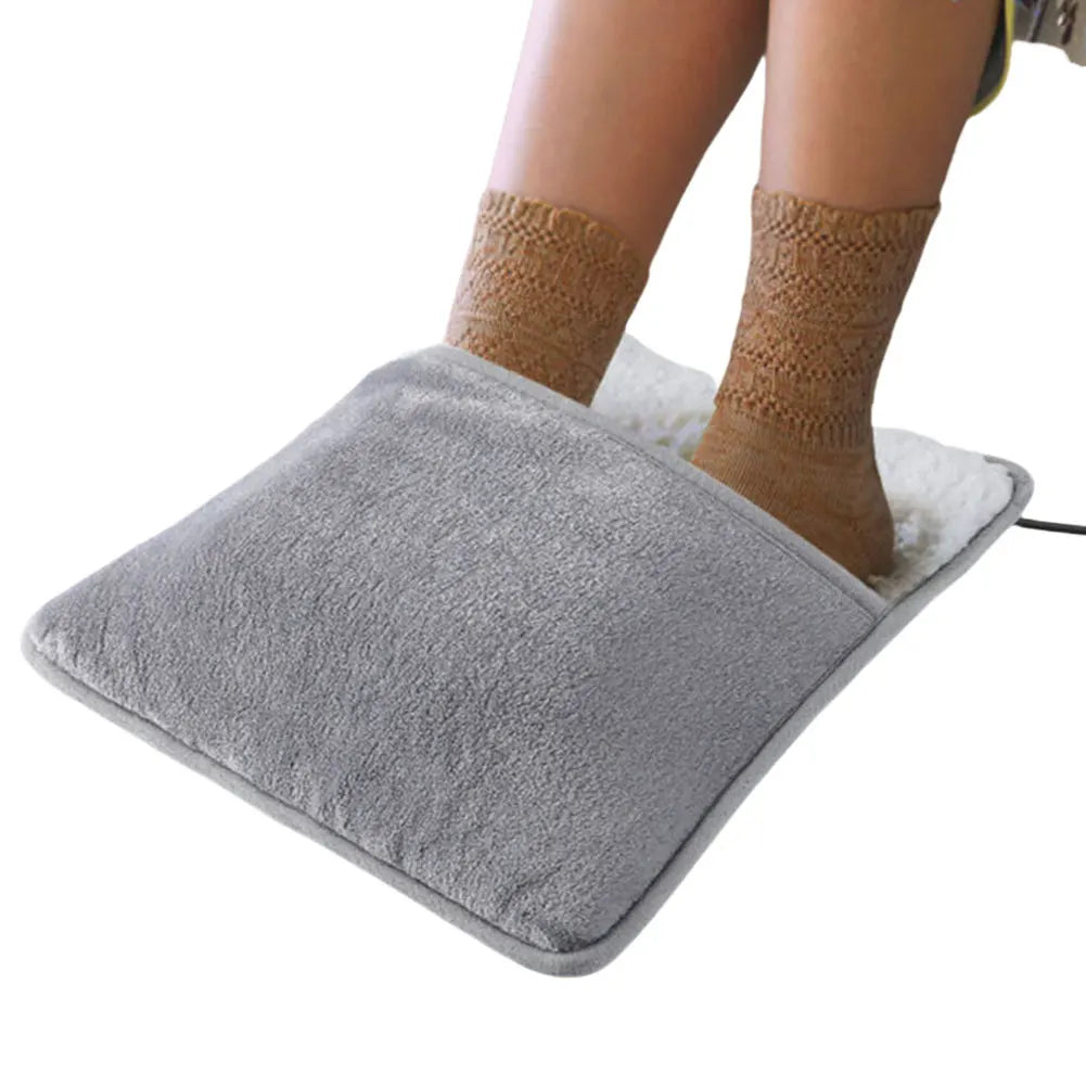 🔥 Winter Electric Foot Heating Pad – USB Powered, Plush Thermal Mat for Home & Office