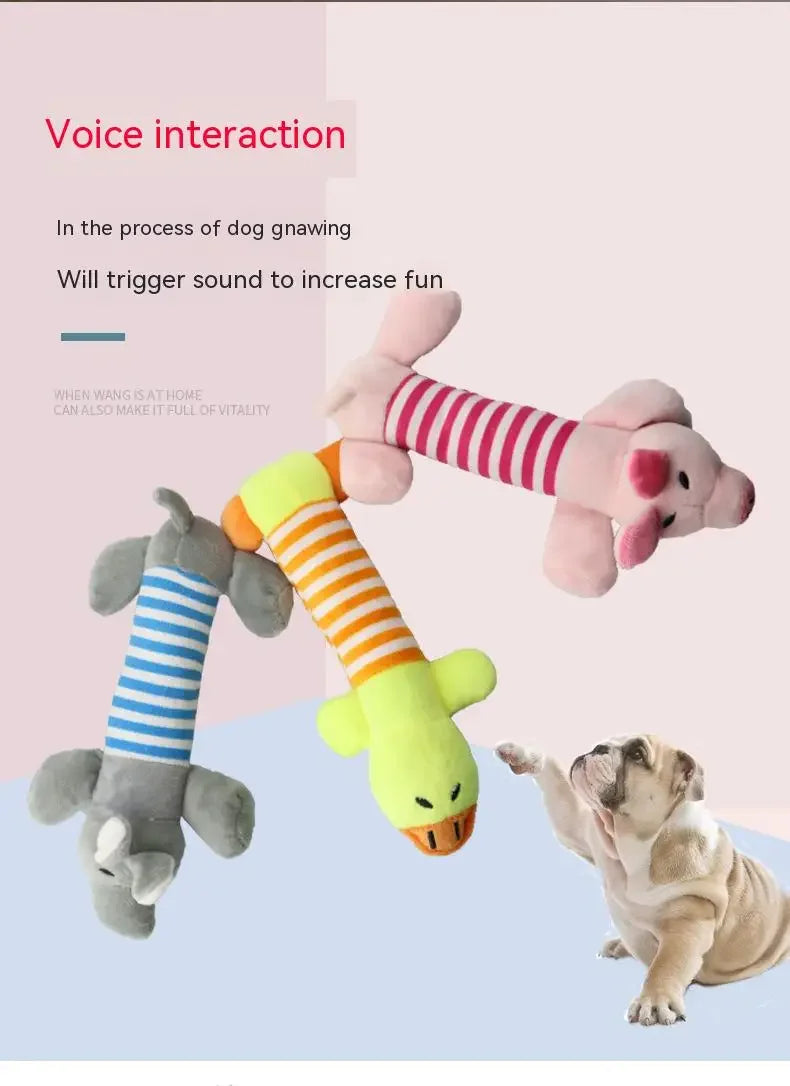 Duck Plush Dog Toy – No Stuffing, Soft Squeaker Fun 🦆🐾