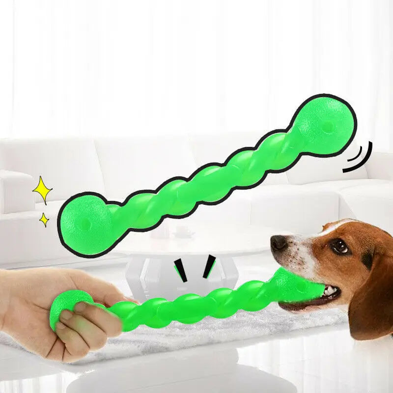 Durable Rubber Dog Chew Stick – Teeth Cleaning Training Toy 🐾🦴