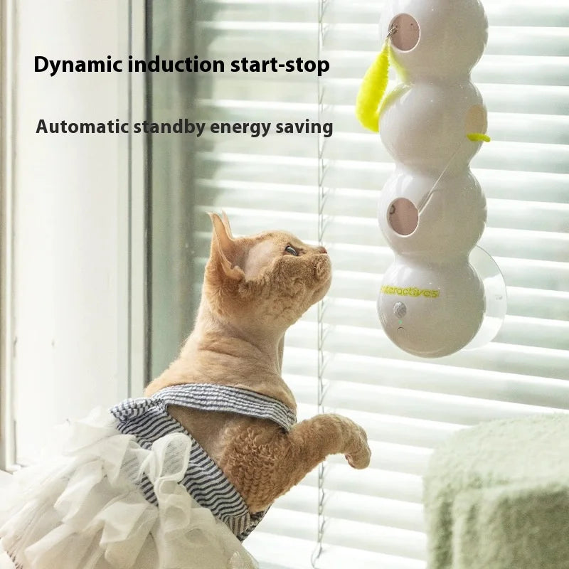 🐛 Intelligent Interactive Cat Toy – Auto Pop-Up Earthworm with Tail & Motion Activation