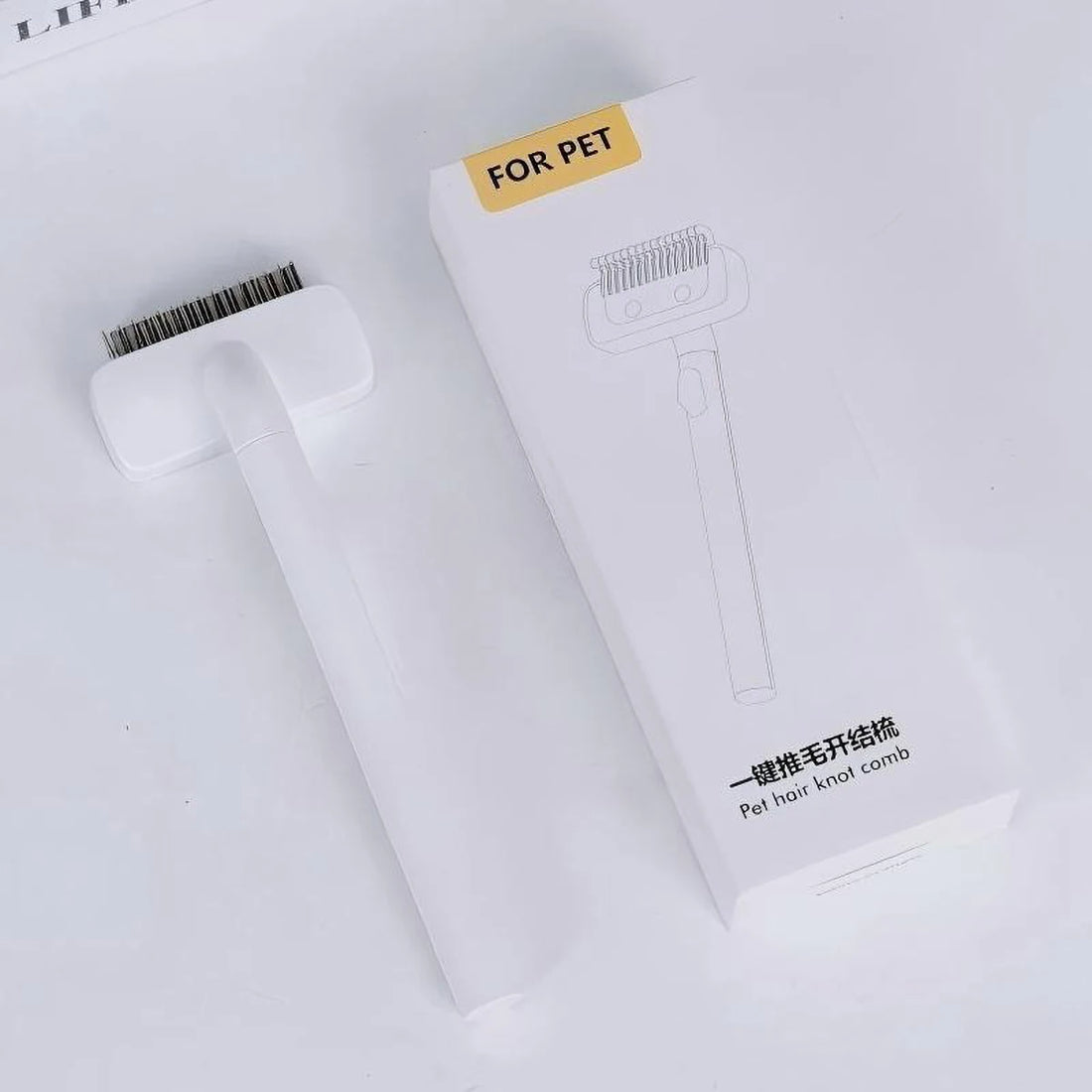 🐾 Stainless Steel Pet Comb with Rounded Knife Head – Gentle Grooming Tool for Dogs & Cats