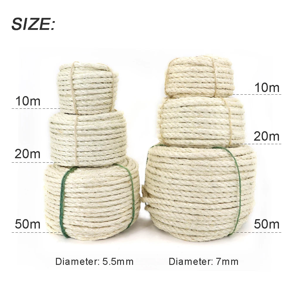 🐱 Sisal Rope – Cat Scratching Post & DIY Climbing Frame Replacement