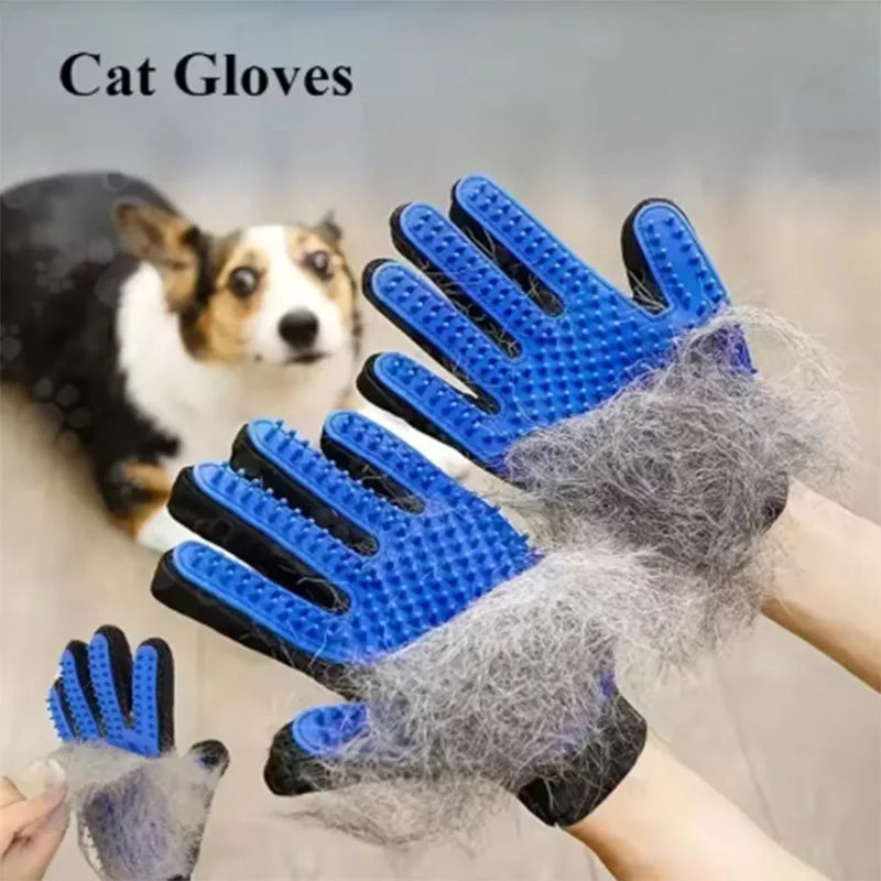 Pet Grooming Glove 🐾 Deshedding & Massage Brush for Dogs & Cats