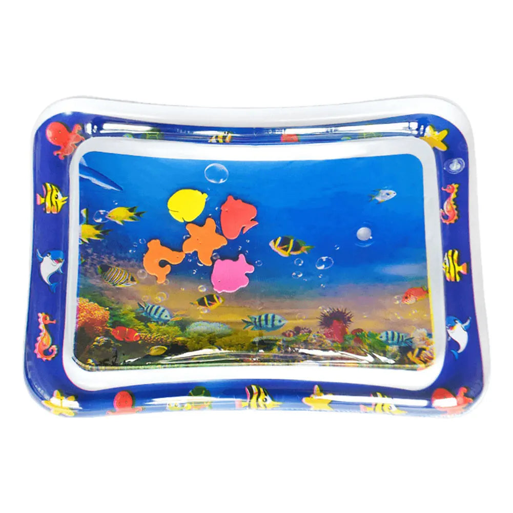 Inflatable Water Sensory Play Mat for Cats & Dogs – Ocean Theme Pet Playmat with Floating Fish Toys