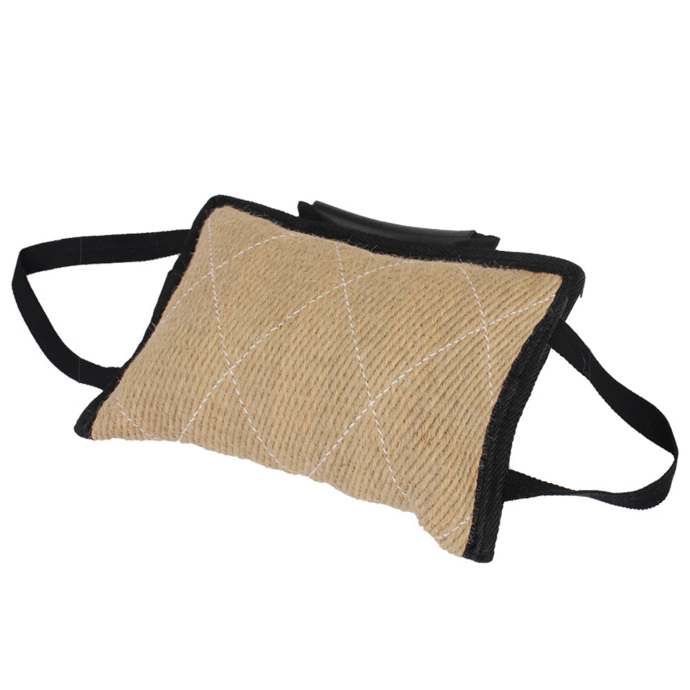 Durable Dog Bite Training Tug Toy with Dual Rope Handles – Chew-Resistant Dog Bite Pillow for Obedience & Agility Training