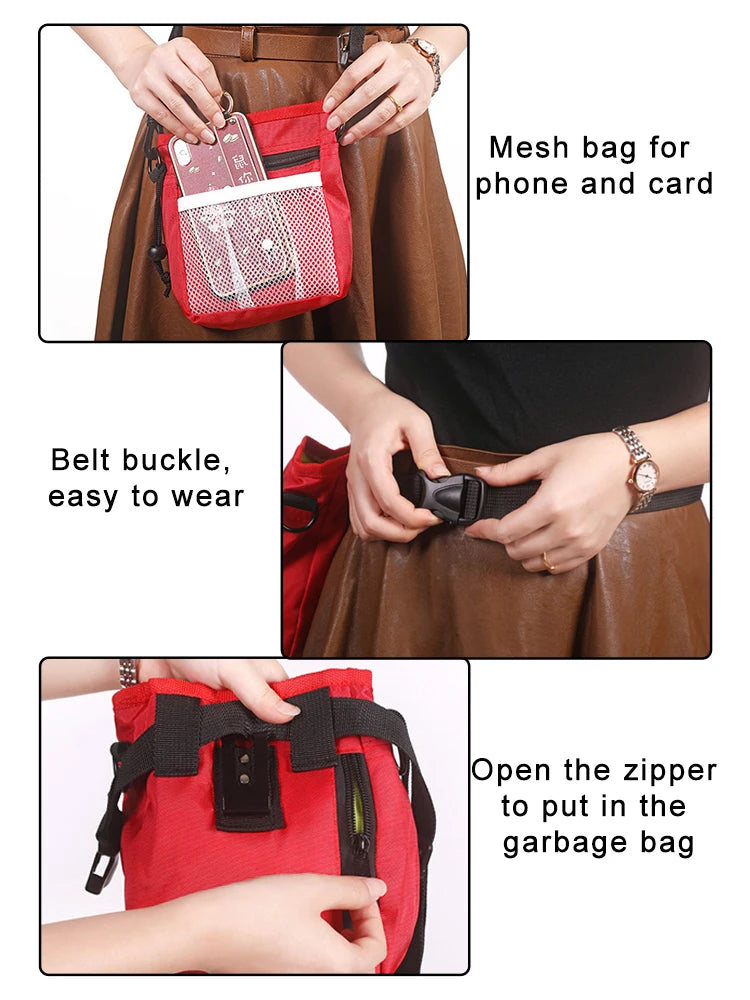 Portable Dog Training Waist Bag – Outdoor Pet Treat Pouch with Storage Pocket for Snacks, Bait & Rewards