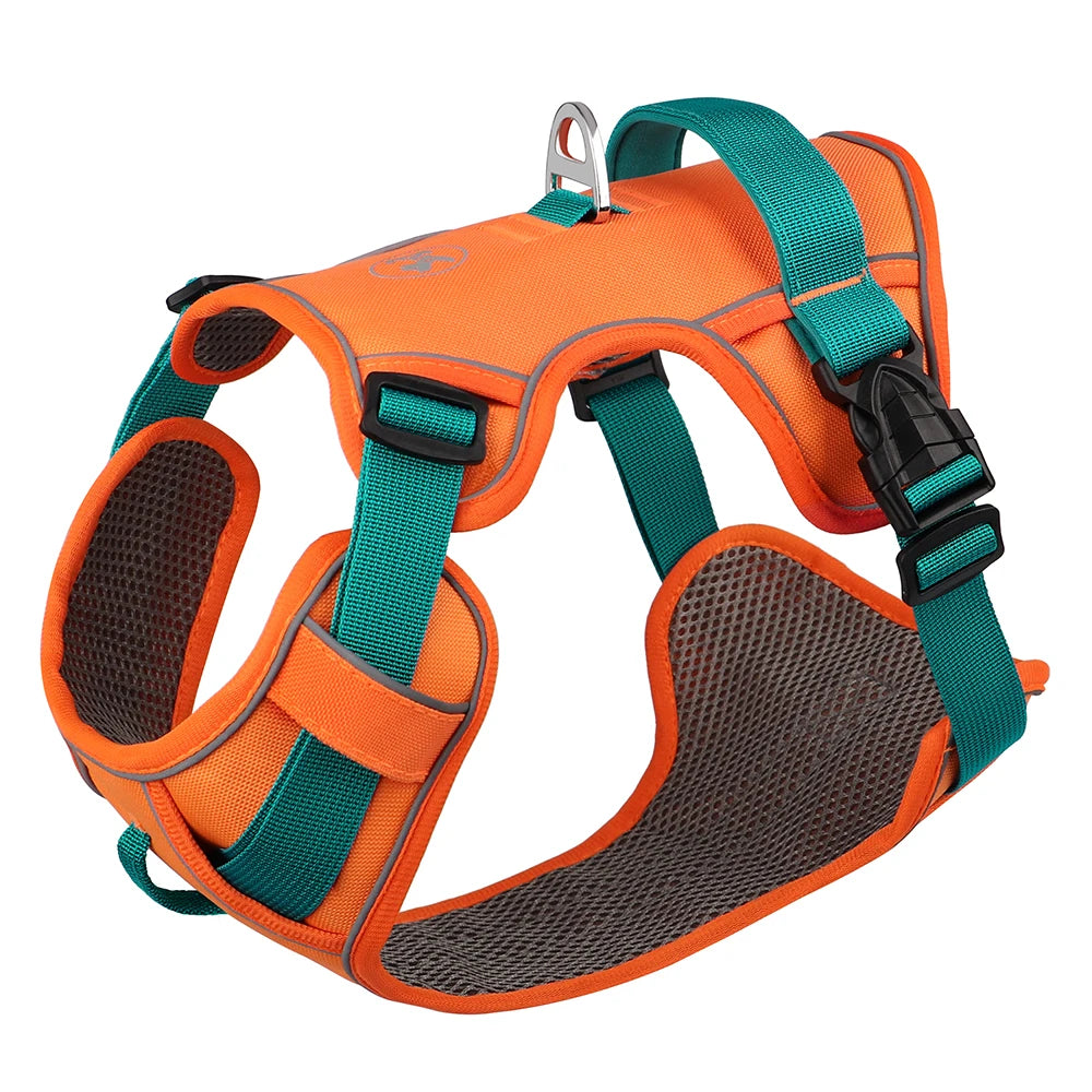 🐕 Mesh Breathable Reflective Dog Harness – Adjustable Nylon Training Vest for Small, Medium & Large Dogs
