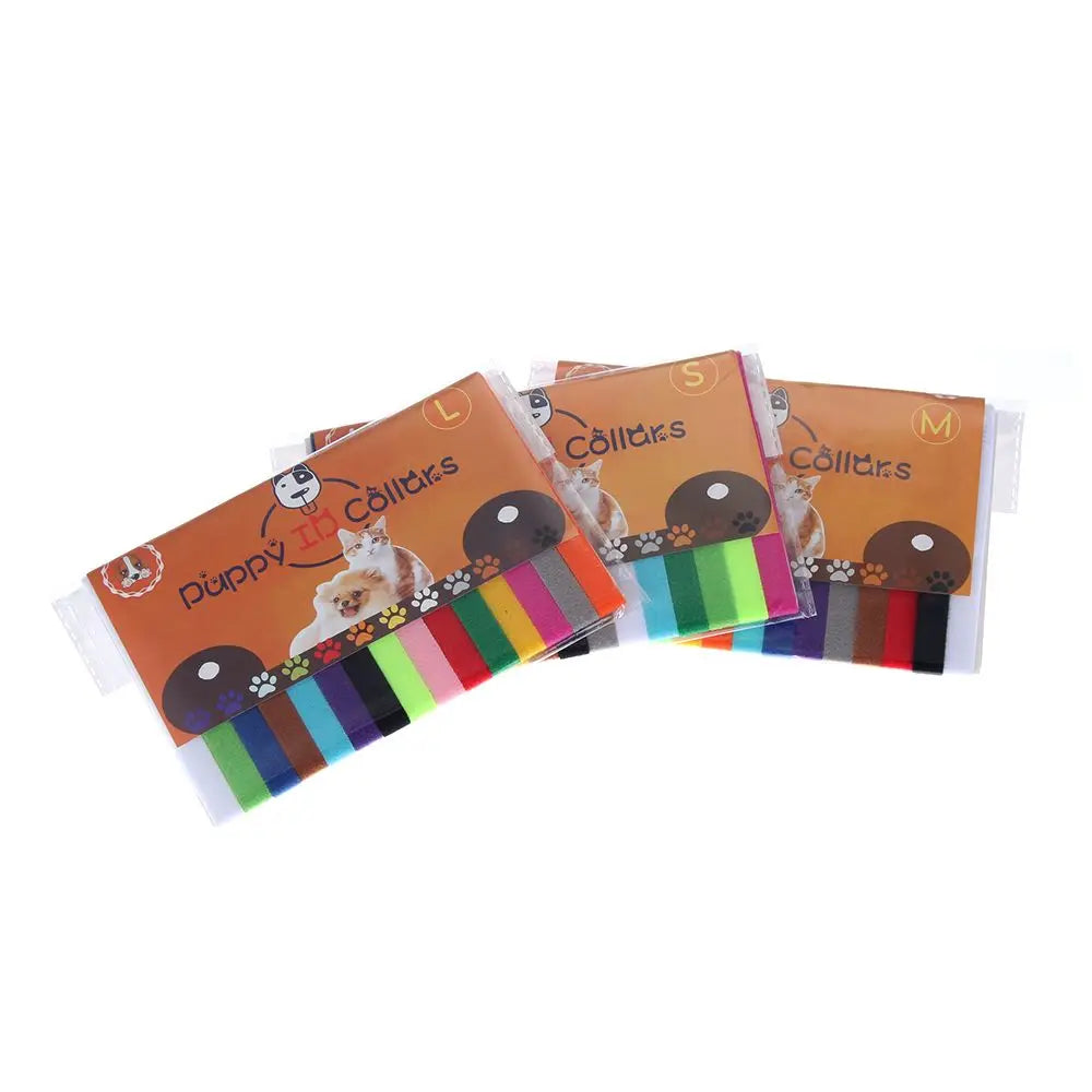 15PCS Adjustable Puppy ID Collars – Soft Nylon Newborn Whelping Collars for Puppies & Kittens